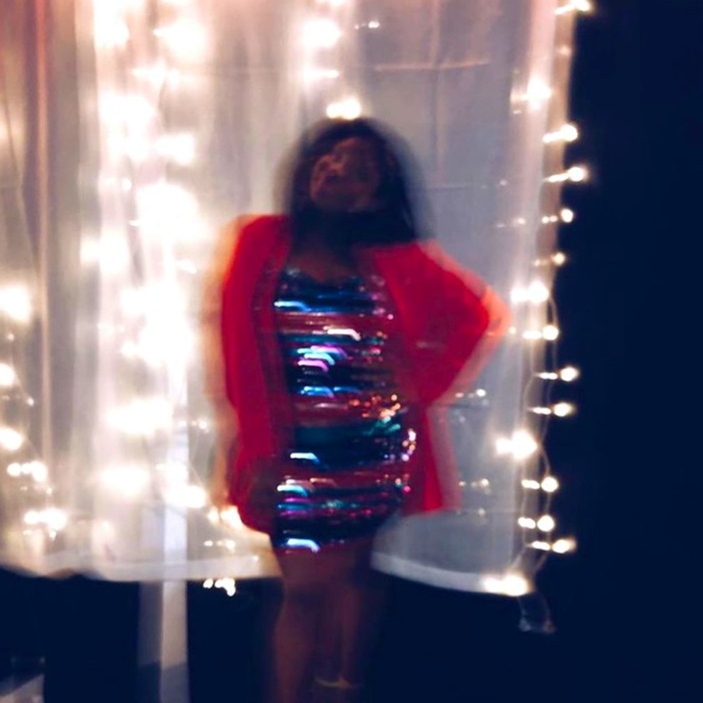 RAINBOW SEQUIN PARTY DRESS
